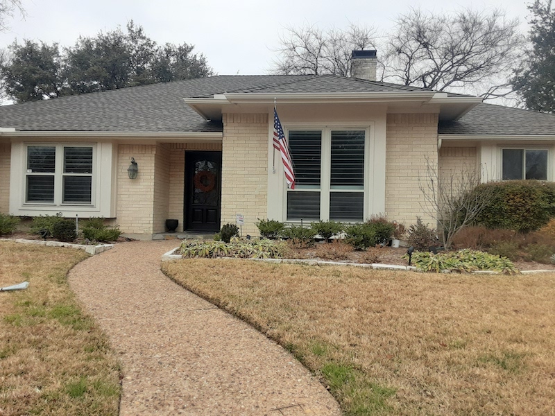 Completed residential window replacement project on a home